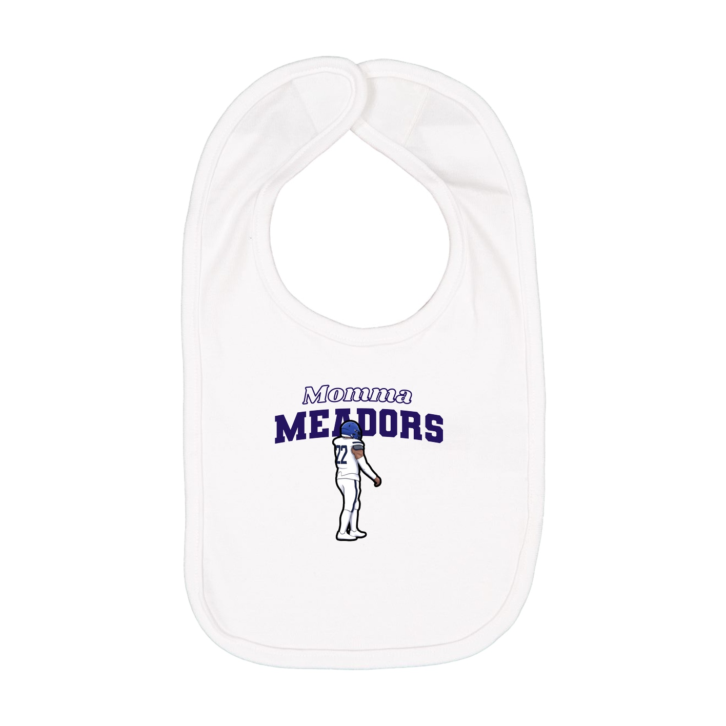 Infant Bib — Mothers Day Block in White