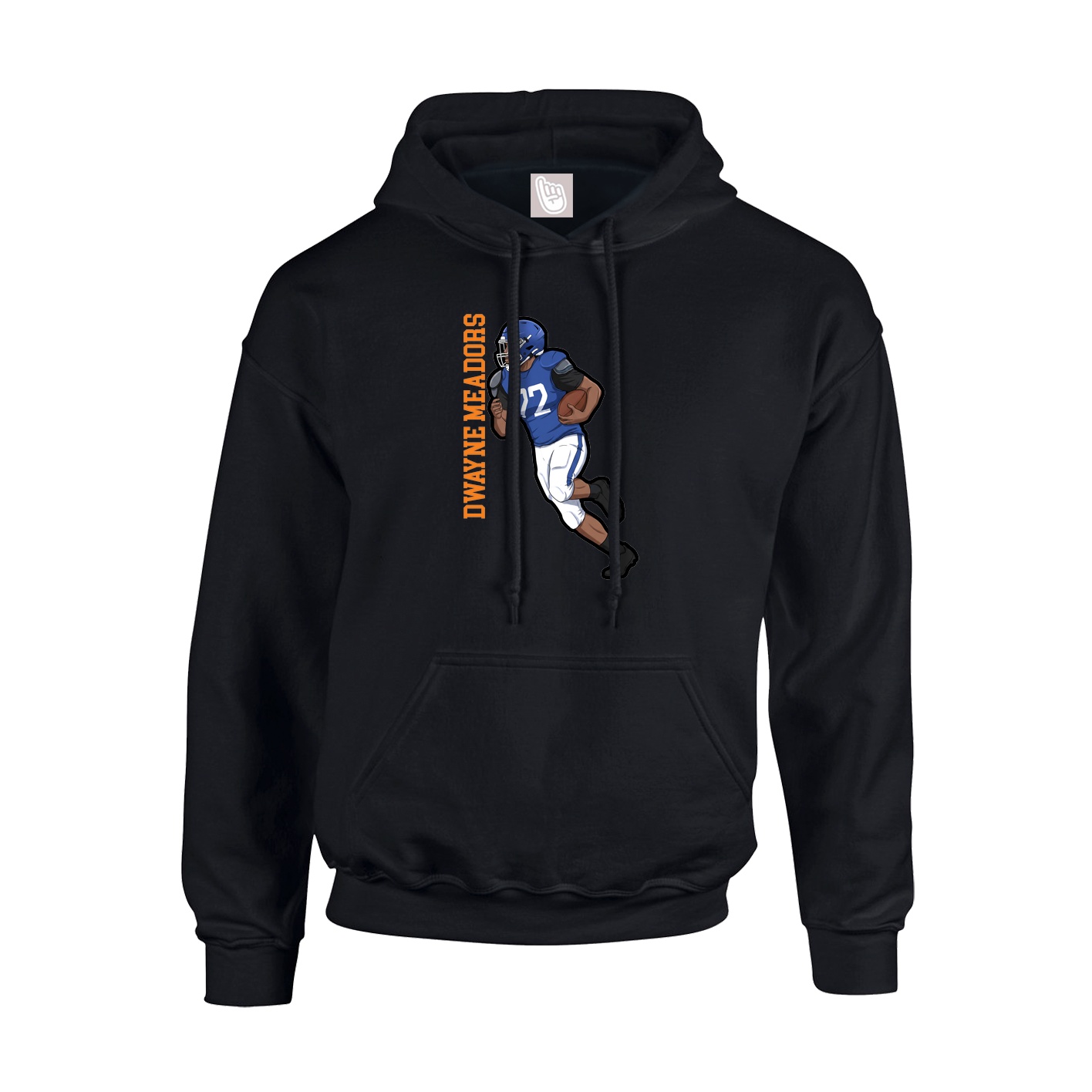 Youth Hoodie — Name Vertical in Black