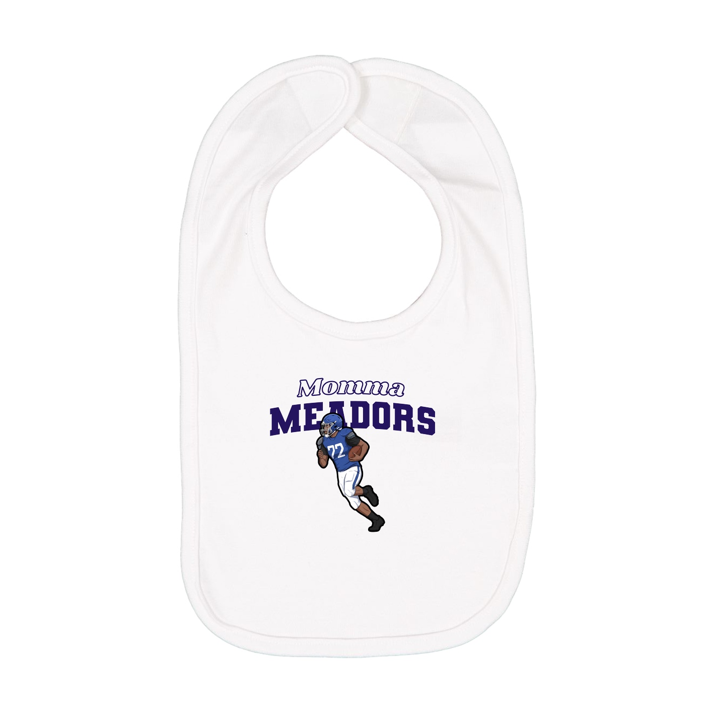 Infant Bib — Mothers Day Block in White