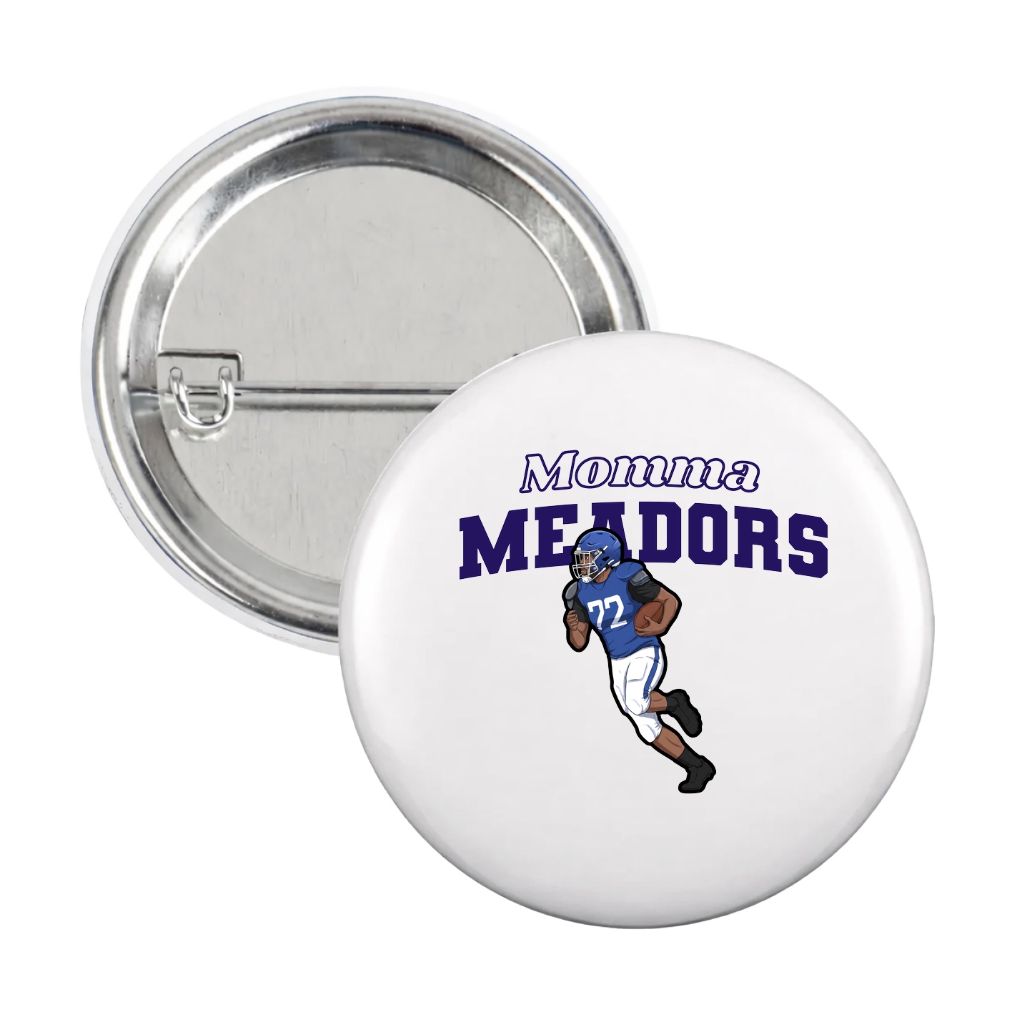 Game Day Button — Mothers Day Block in White