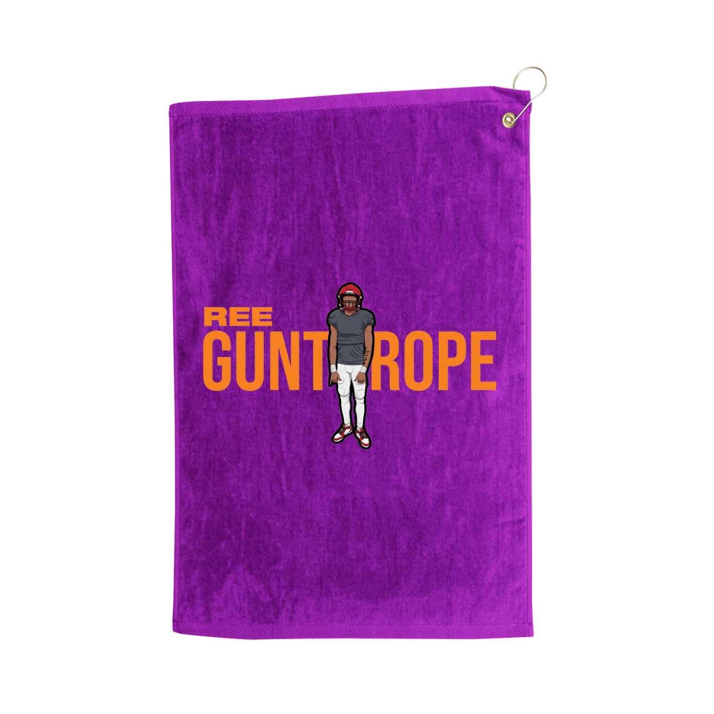Golf Towel — Player Name in Purple