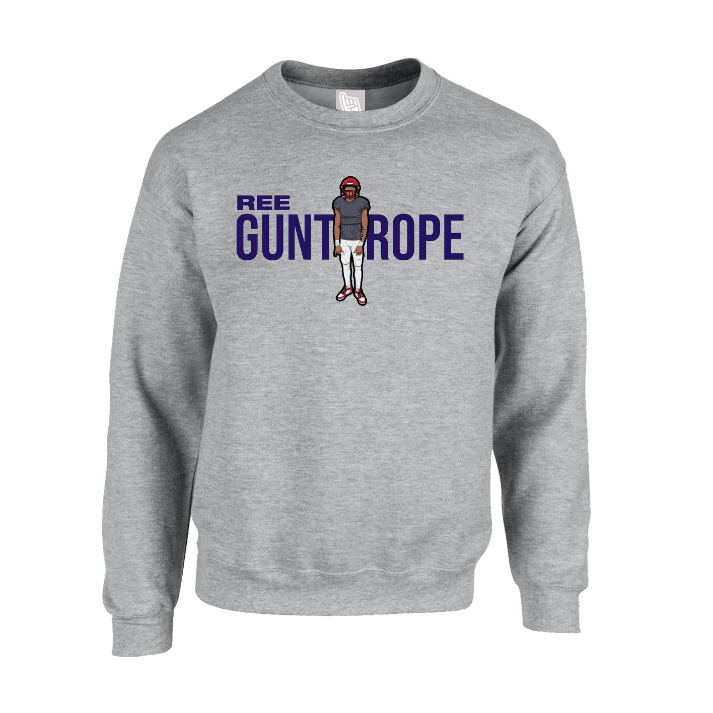 Fleece Crew — Player Name in Grey