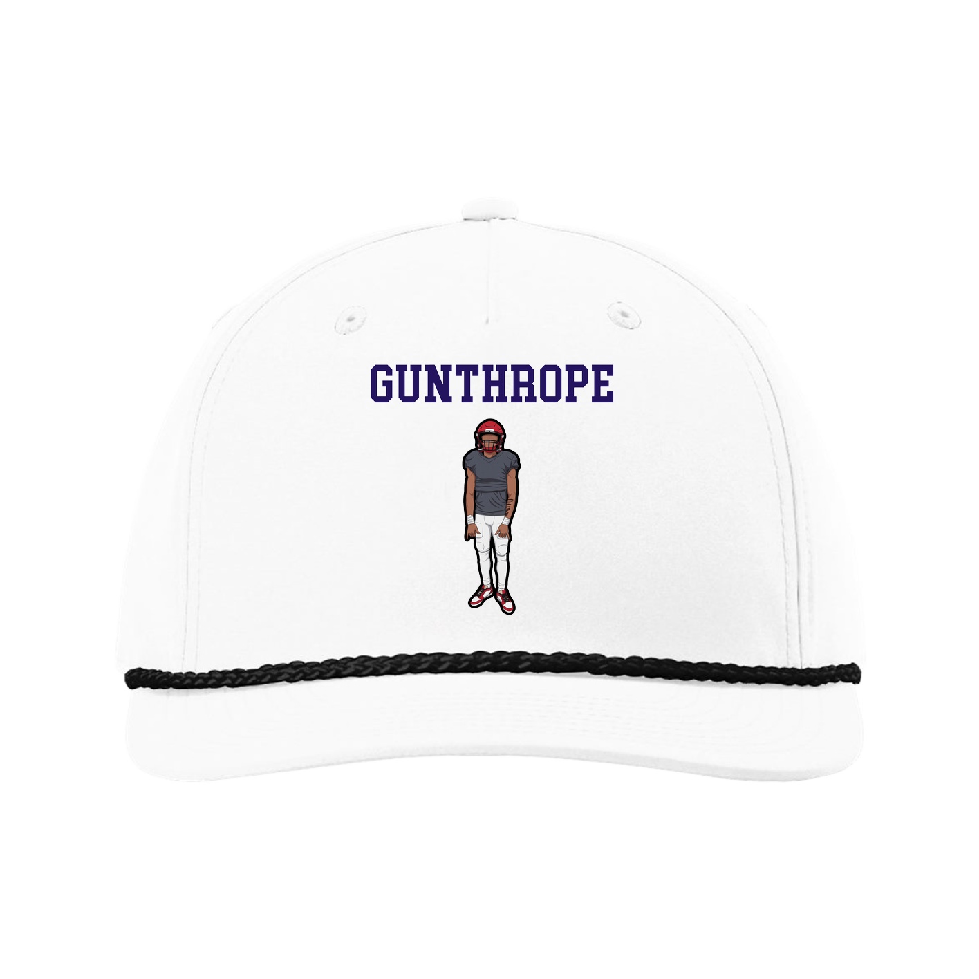 Five-Panel Classic Rope Cap — Shirsey in White