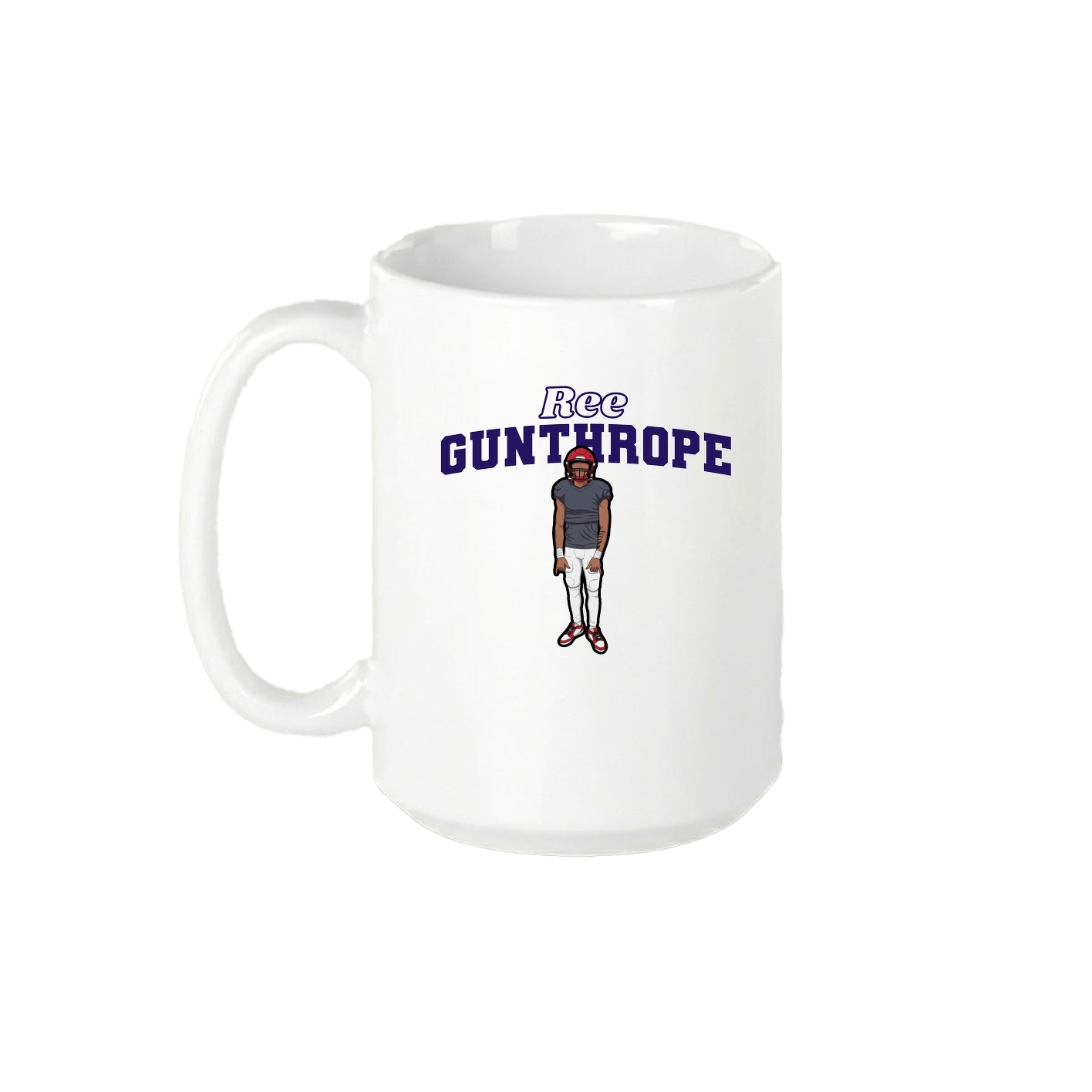 15oz Coffee Mug — Name Arch in White