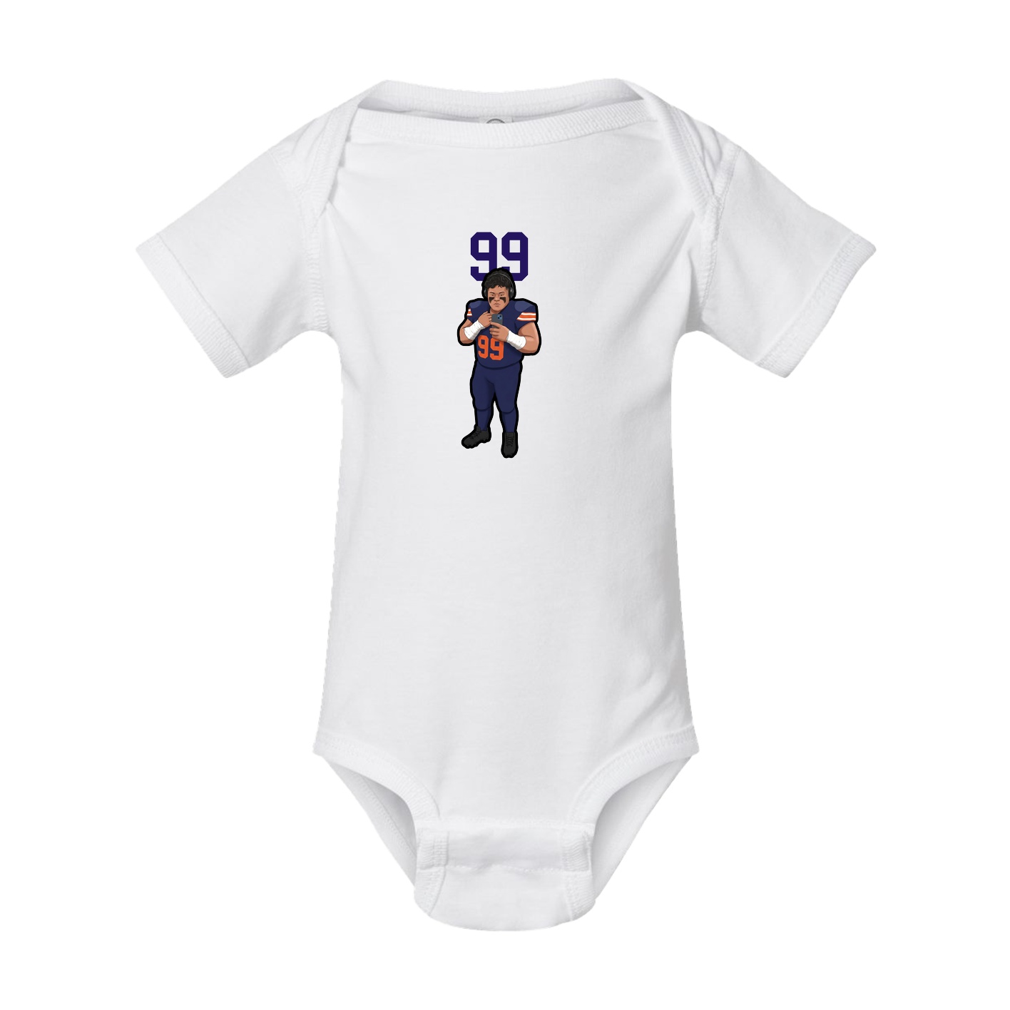 Baby Onesie — Number Top in White