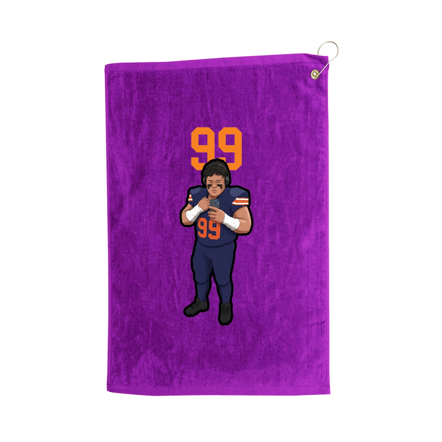 Golf Towel — Number Top in Purple