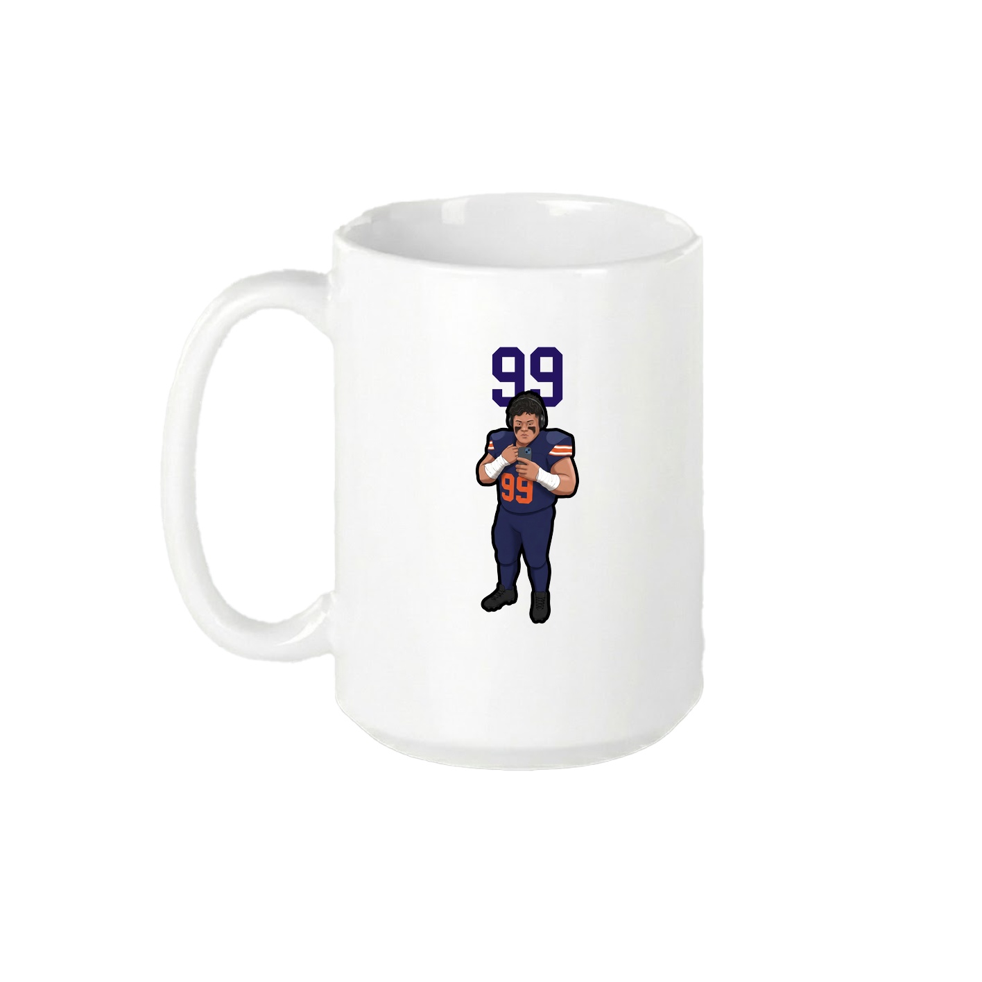 15oz Coffee Mug — Number Top in White