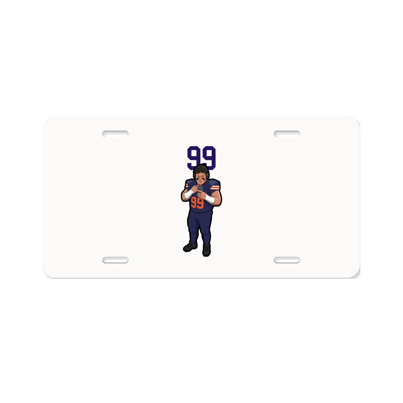 License Plate — Number Top in Classic