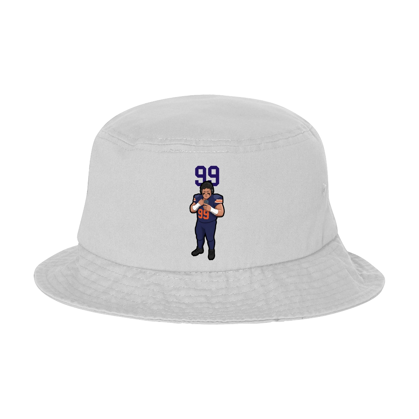 Bucket Cap — Number Top in White