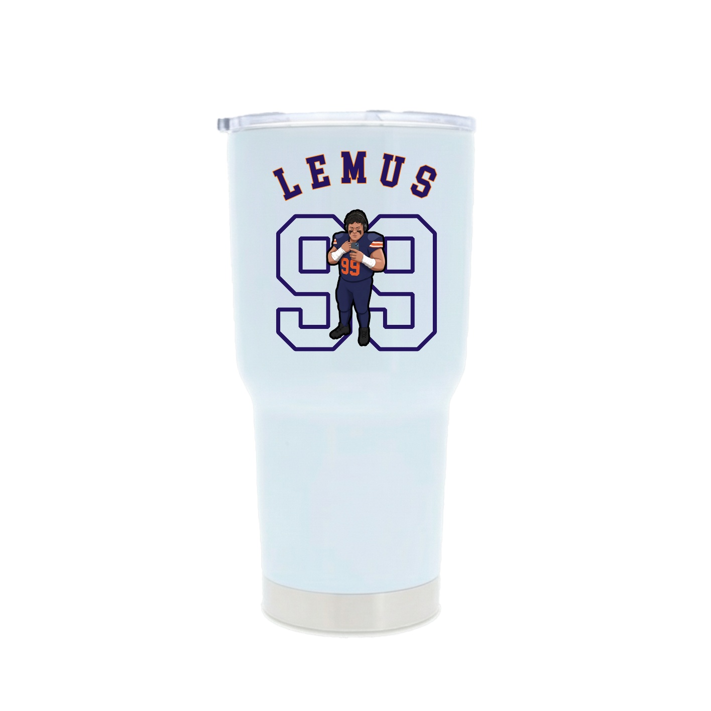 30oz Stainless Steel Tumbler — Shirsey Arch in White