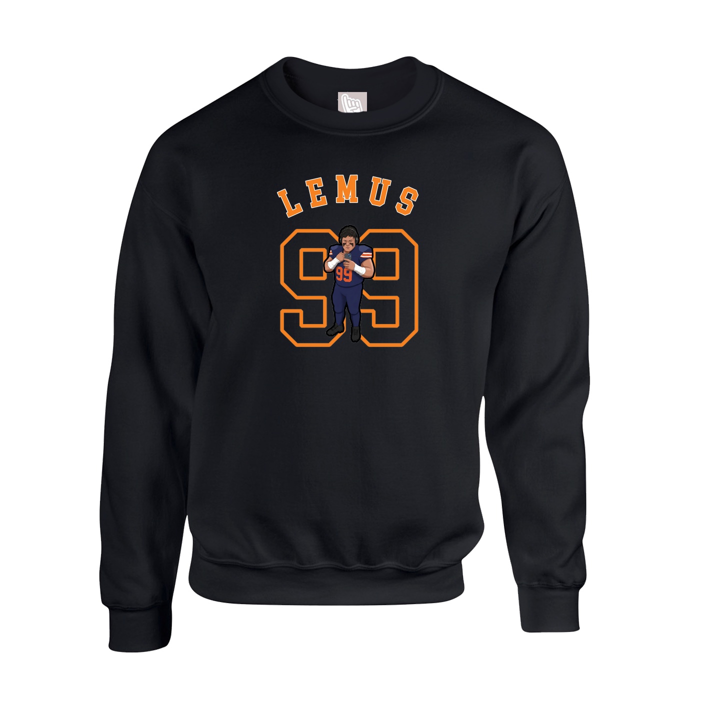 Fleece Crew — Shirsey Arch in Black