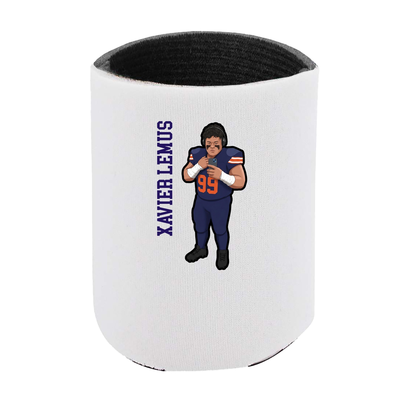 Can Holder — Name Vertical in White