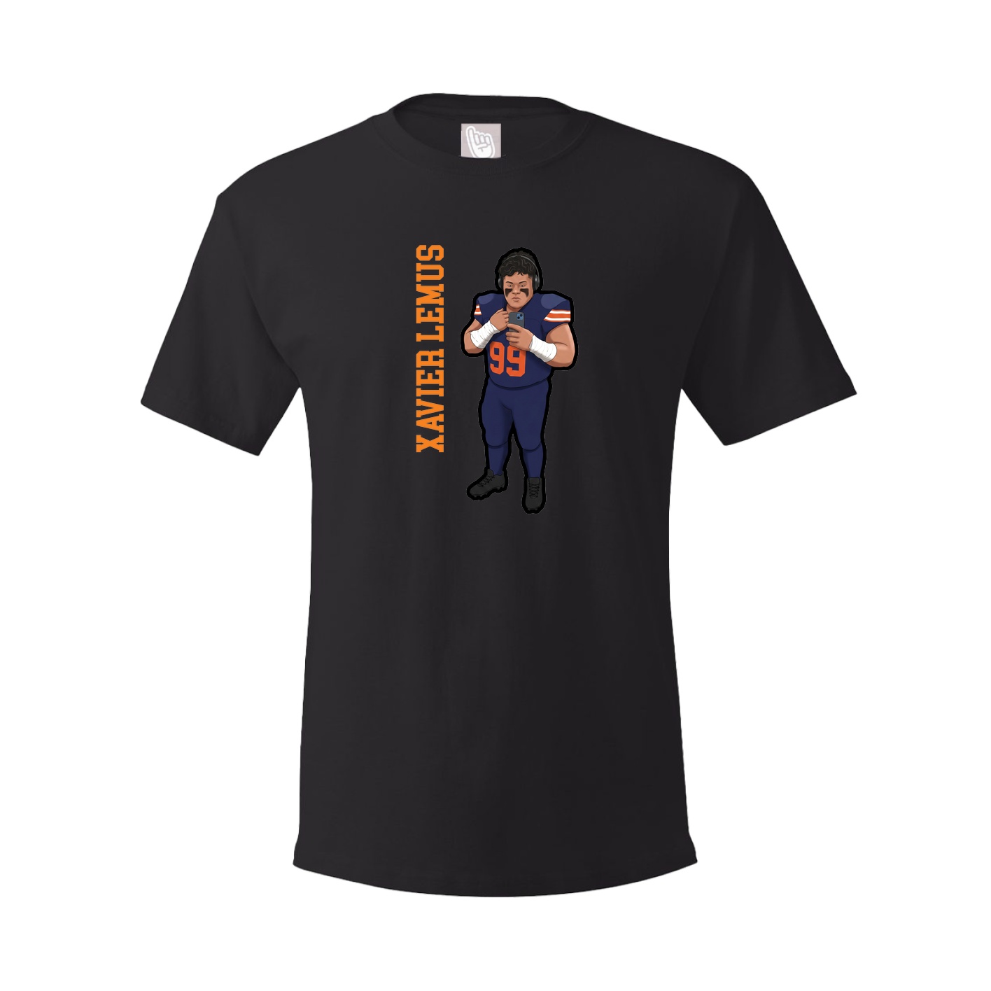 Youth Tee — Name Vertical in Black