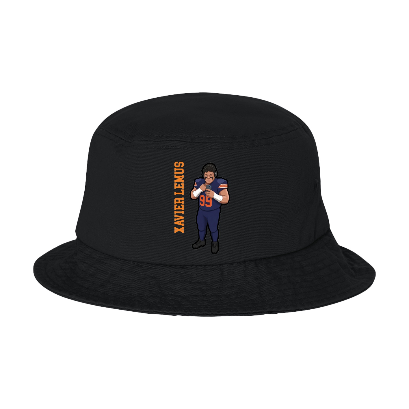 Bucket Cap — Name Vertical in Black
