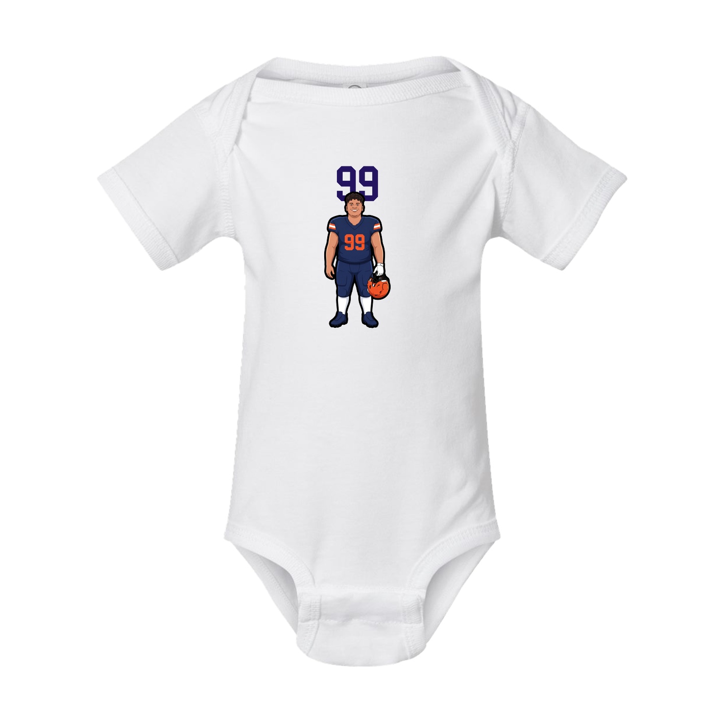 Baby Onesie — Number Top in White