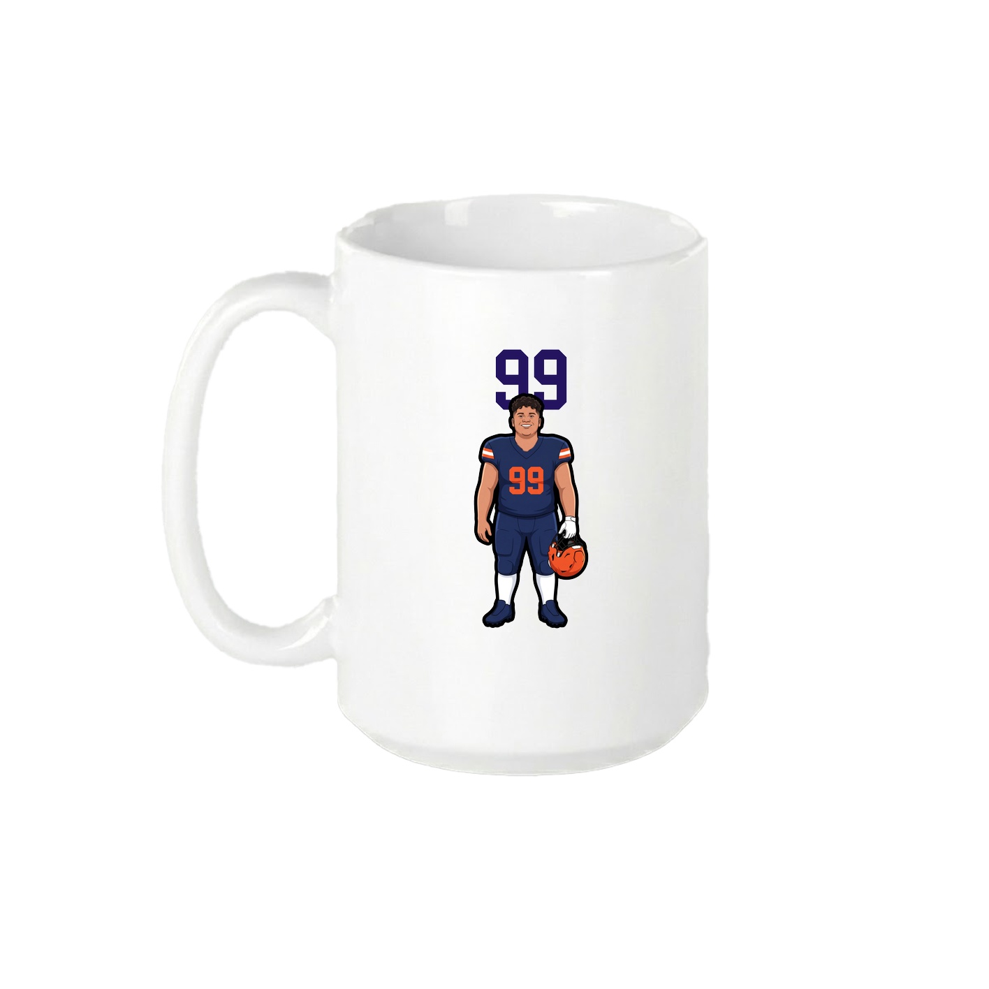 15oz Coffee Mug — Number Top in White