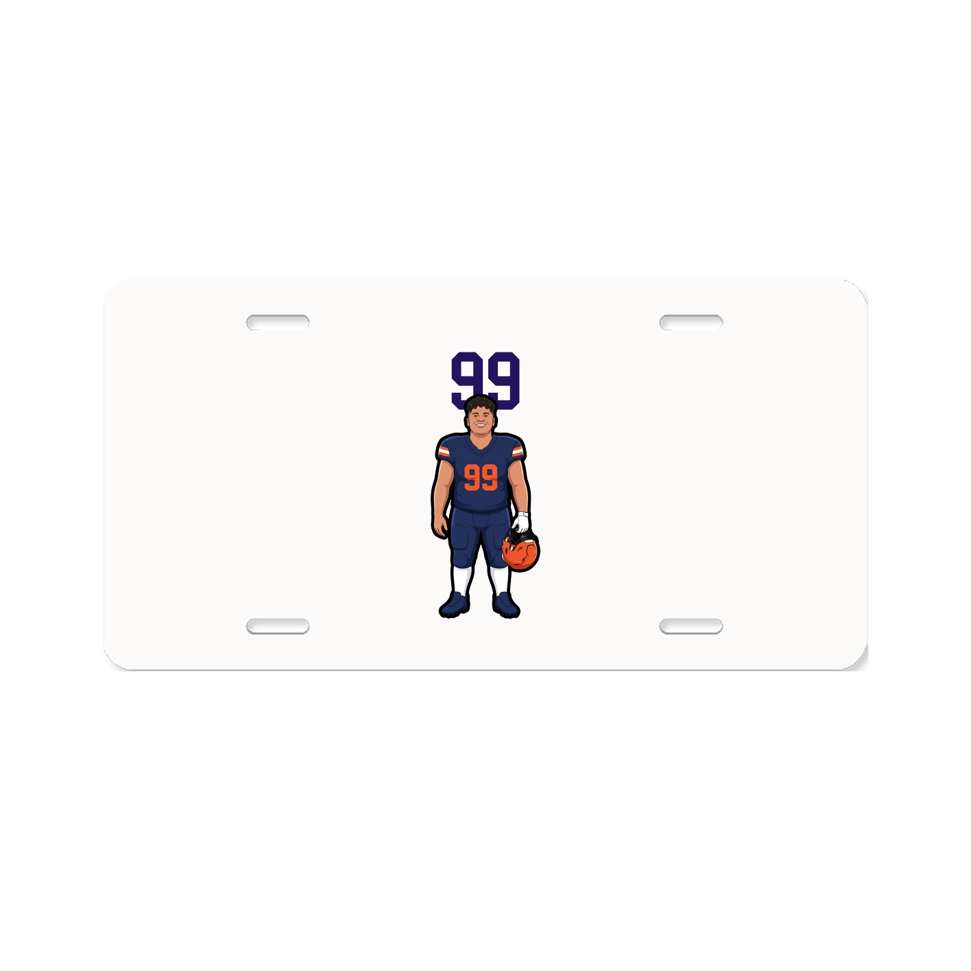 License Plate — Number Top in Classic