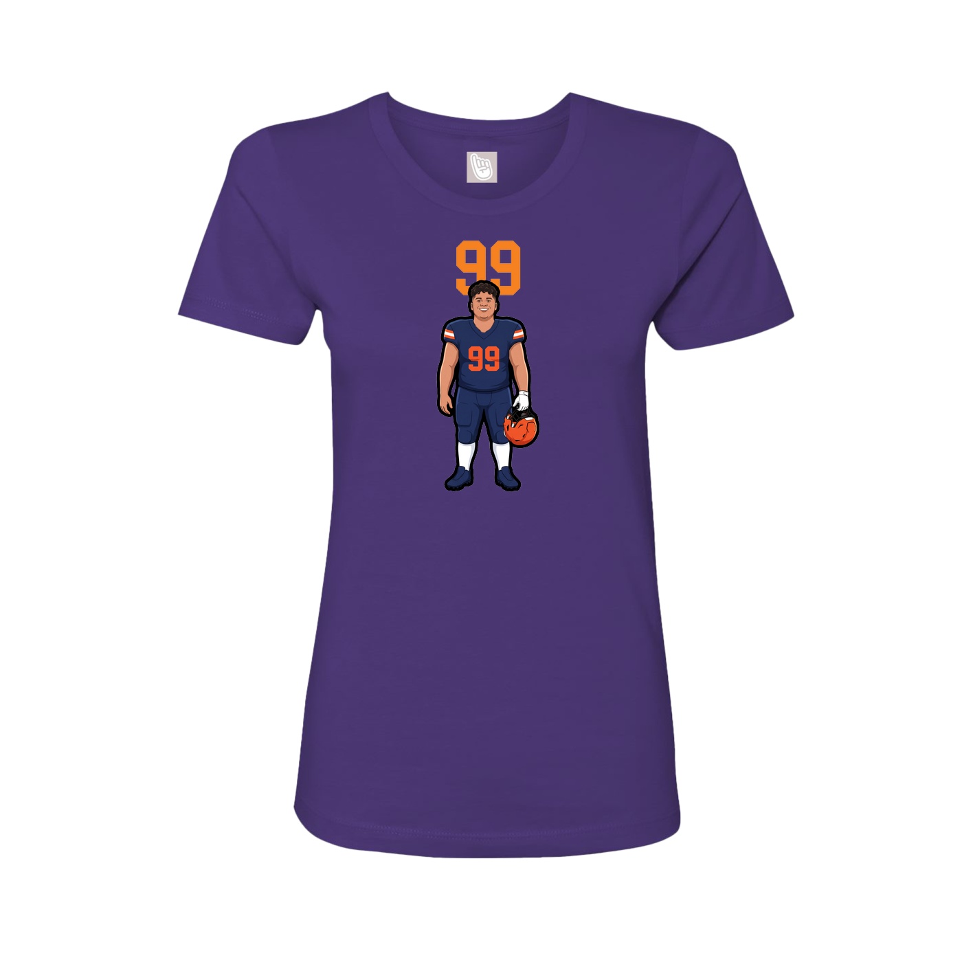 Womens Tee — Number Top in Purple
