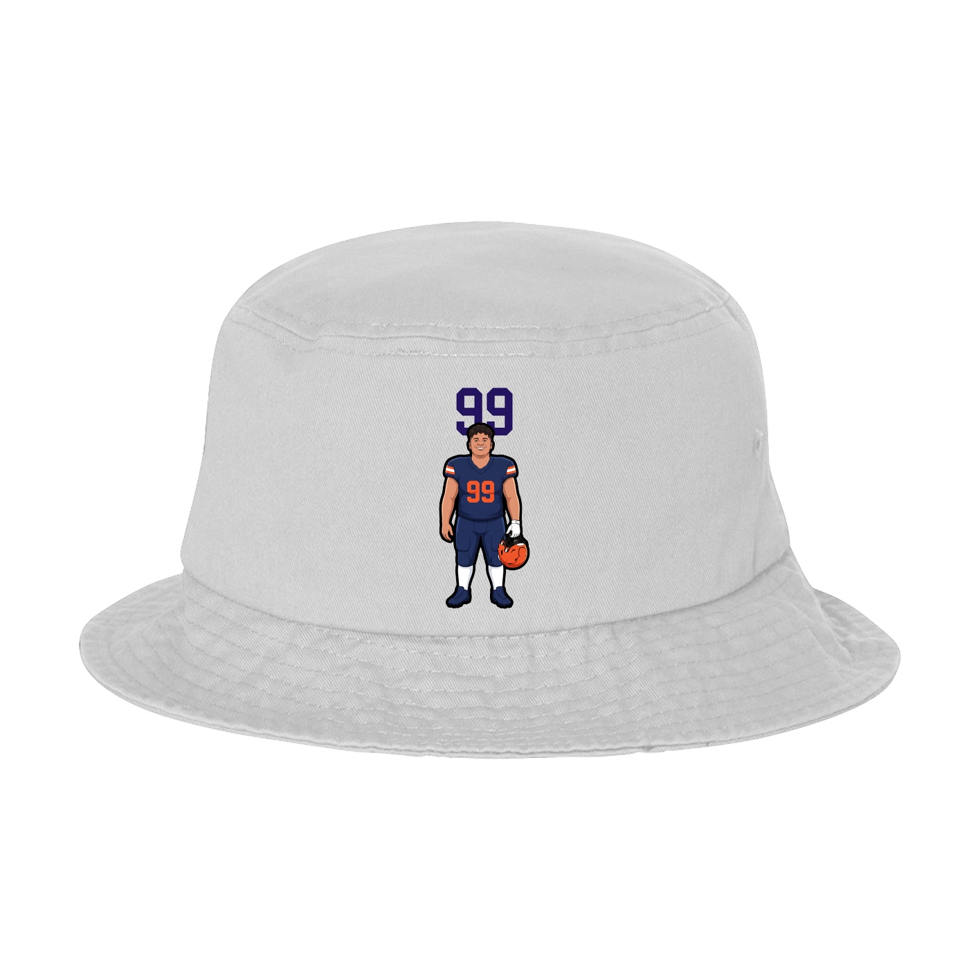 Bucket Cap — Number Top in White