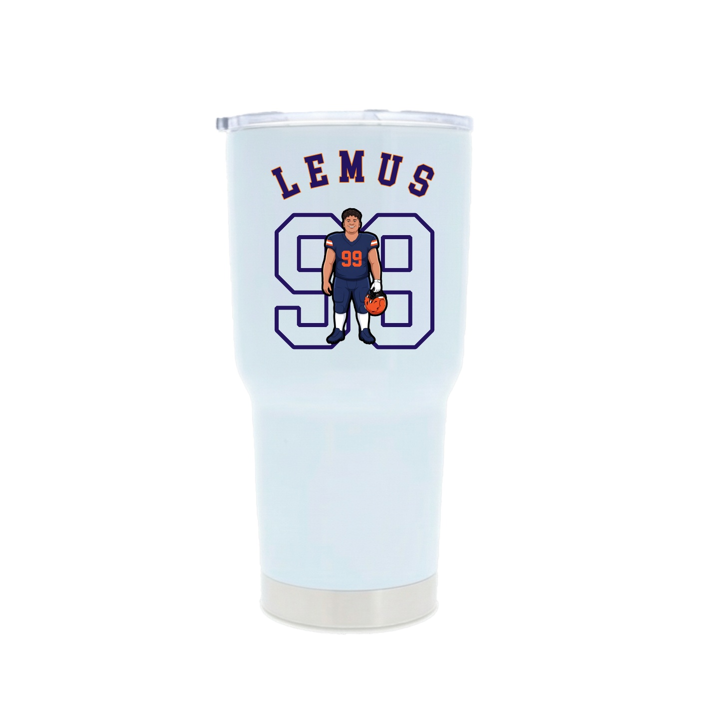 30oz Stainless Steel Tumbler — Shirsey Arch in White