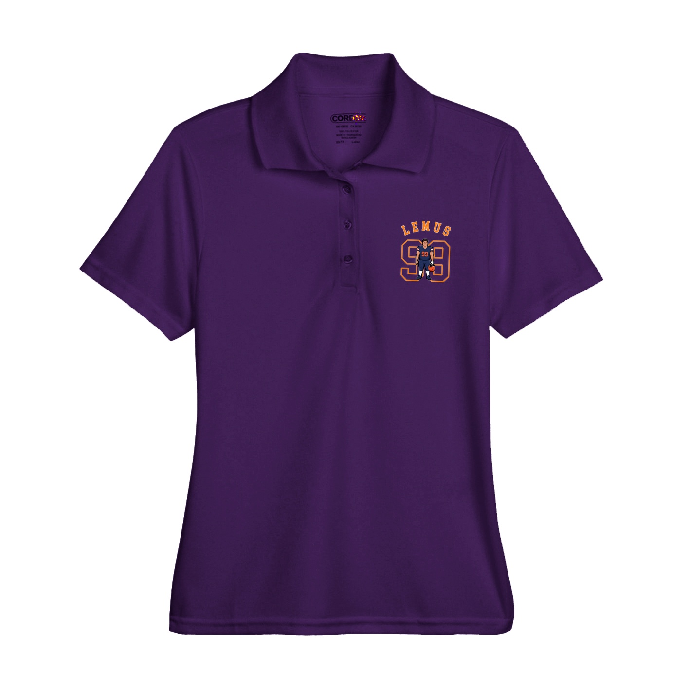 Womens Performance Polo — Shirsey Arch in Purple