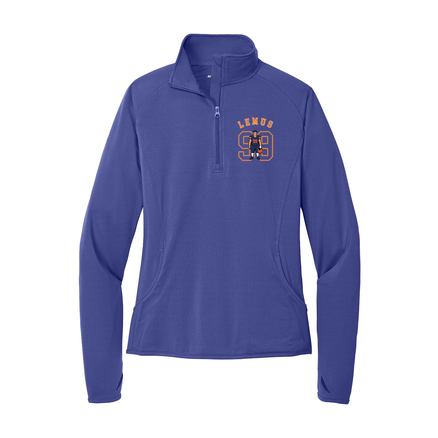 Women's Q-Zip Pullover — Shirsey Arch in Purple
