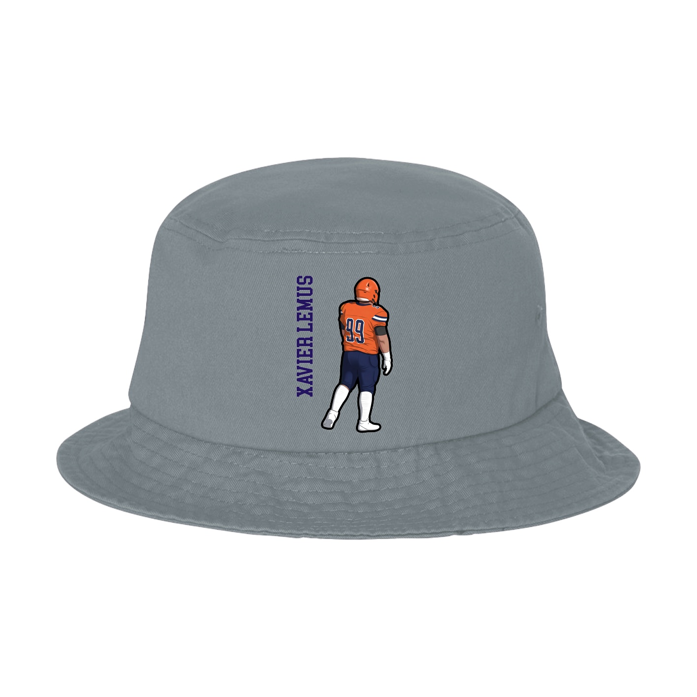 Bucket Cap — Name Vertical in Grey