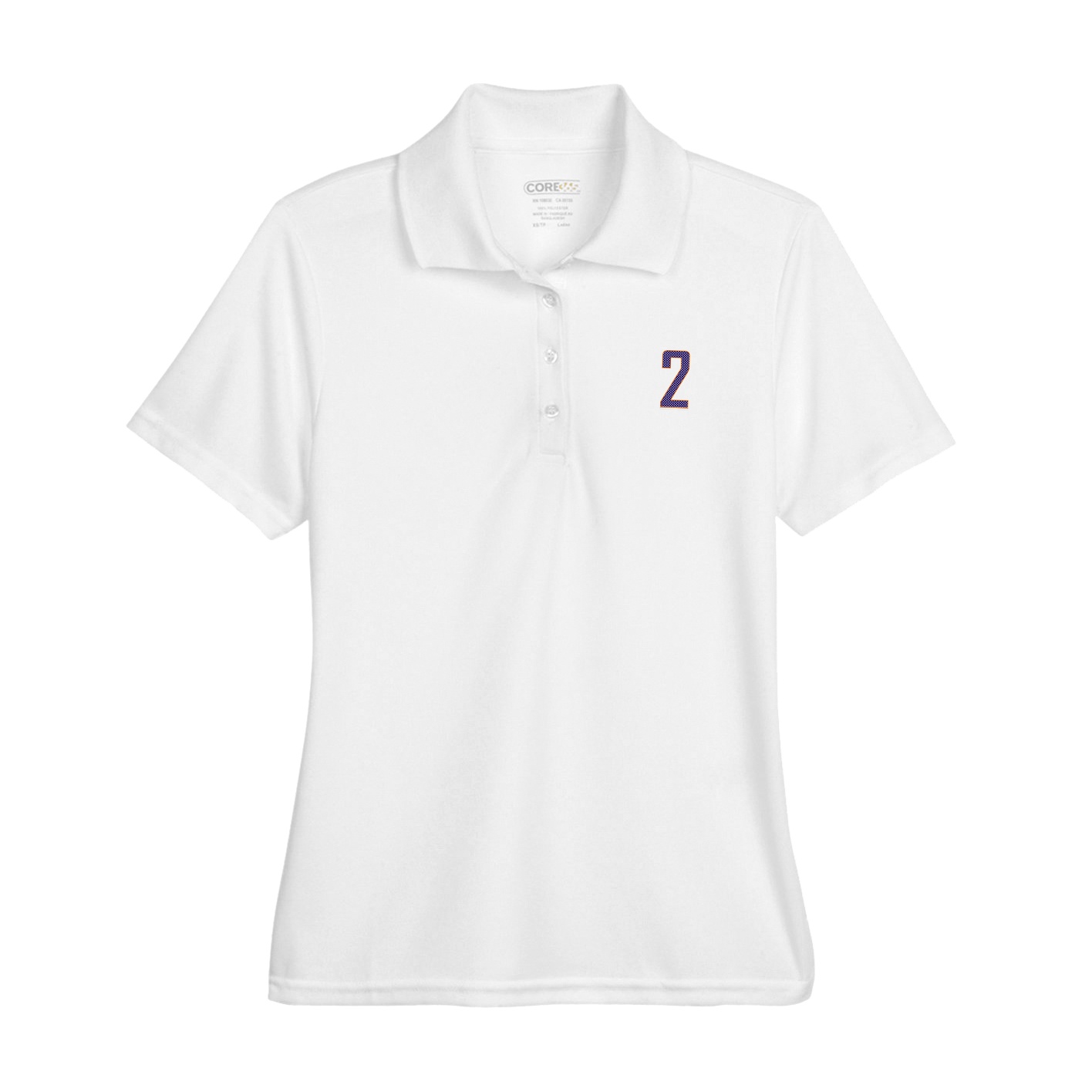 Womens Performance Polo — Front Shirsy in White