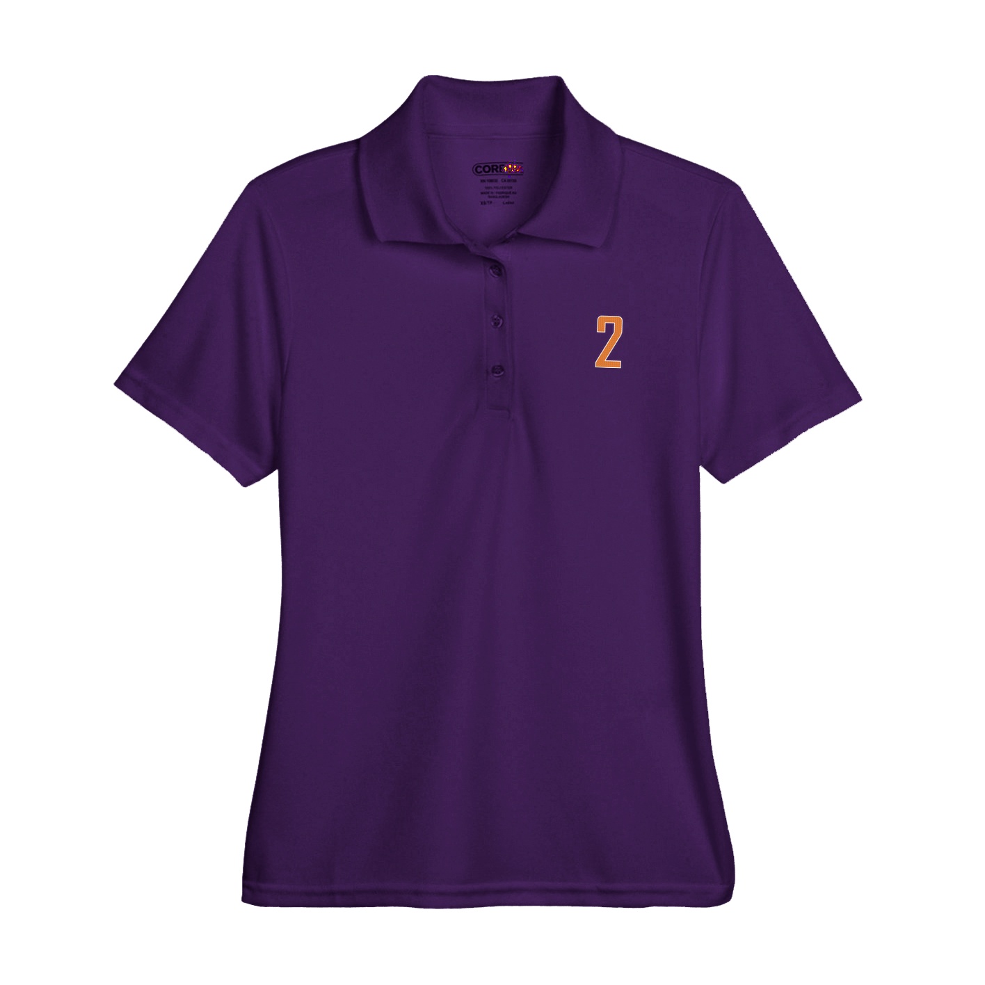 Womens Performance Polo — Front Shirsy in Purple
