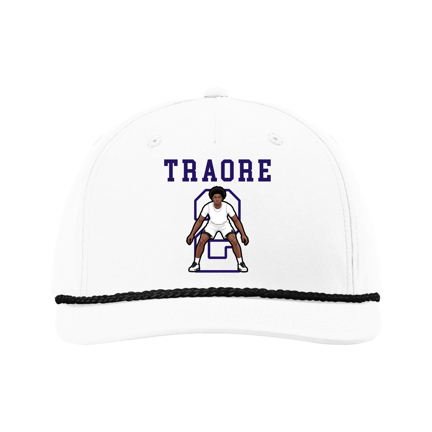 Five-Panel Classic Rope Cap — Shirsey in White