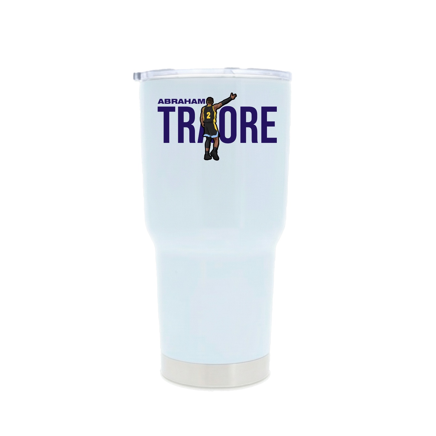 30oz Stainless Steel Tumbler — Player Name in White