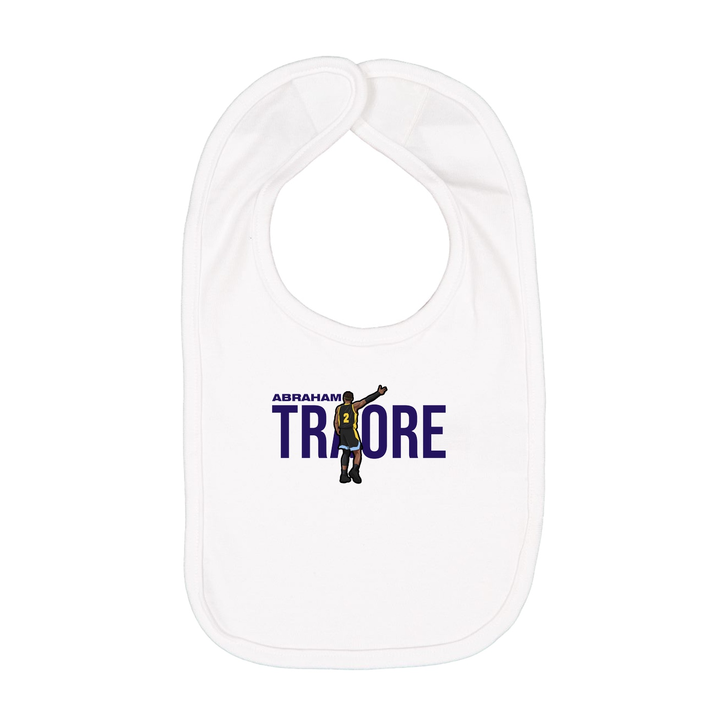 Infant Bib — Player Name in White