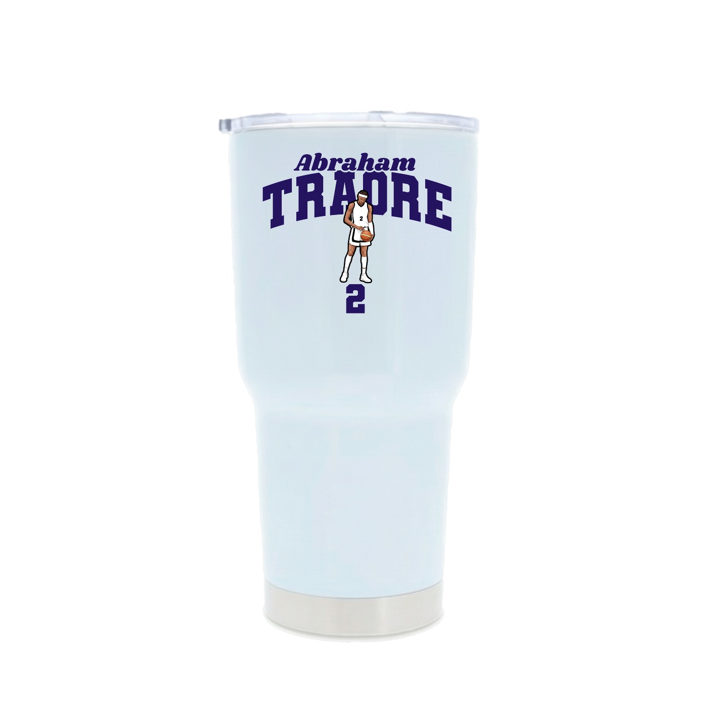 30oz Stainless Steel Tumbler — Signature Arch in White