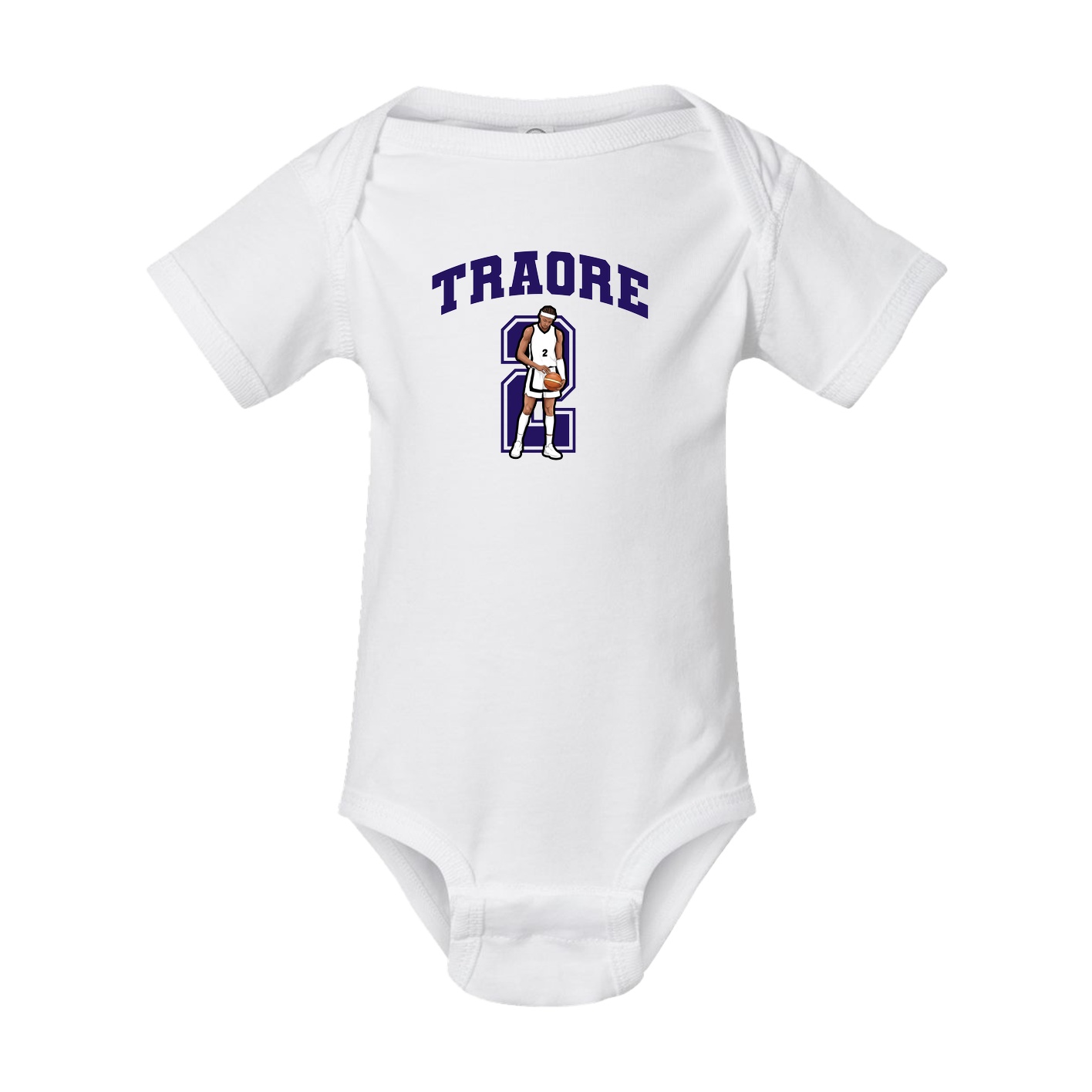 Baby Onesie — Number in White