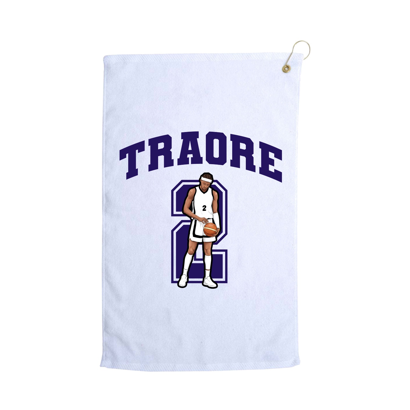 Golf Towel — Number in White