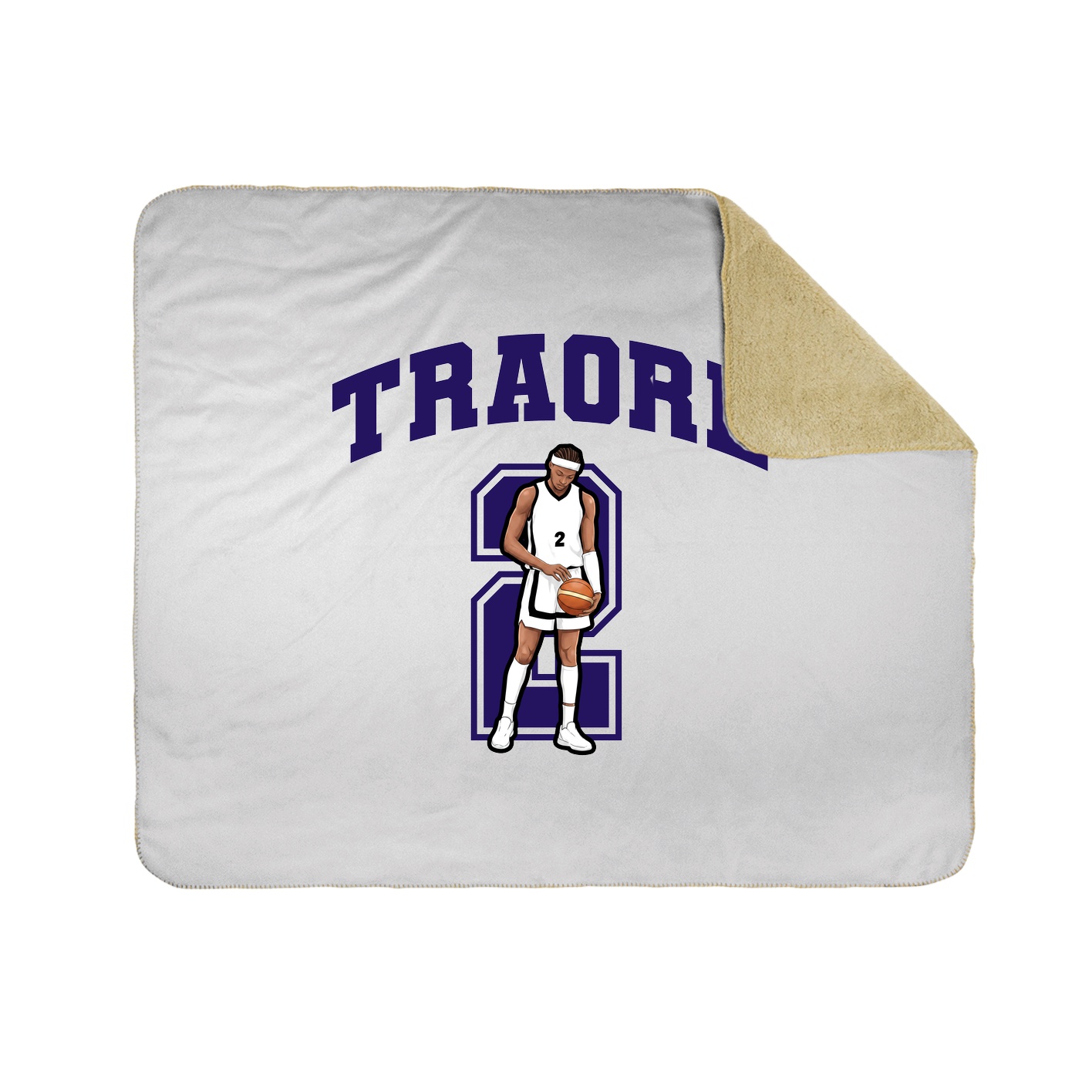 Throw Blanket — Number in White