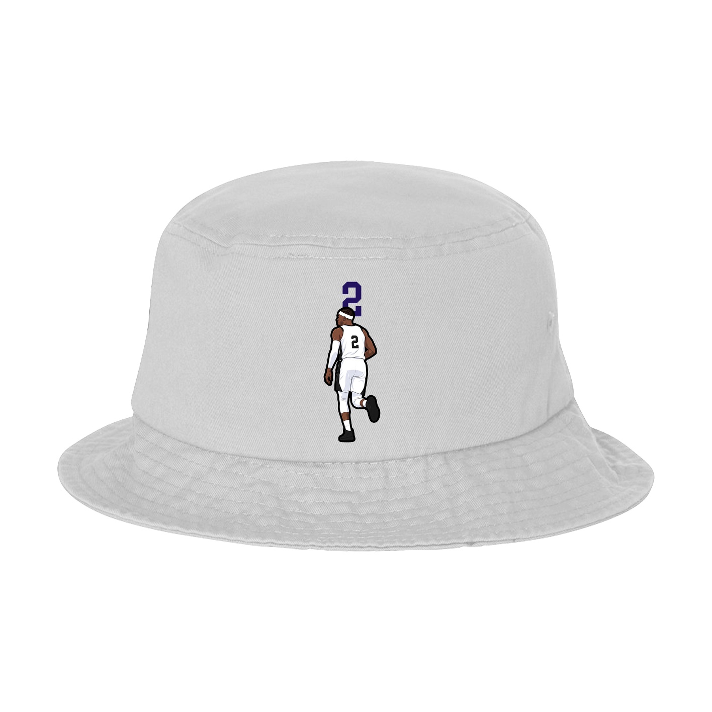 Bucket Cap — Number Top in White