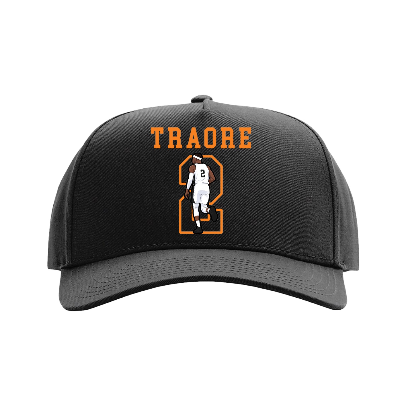 Full Fabric Five-Panel Champ Cap — Shirsey in Black