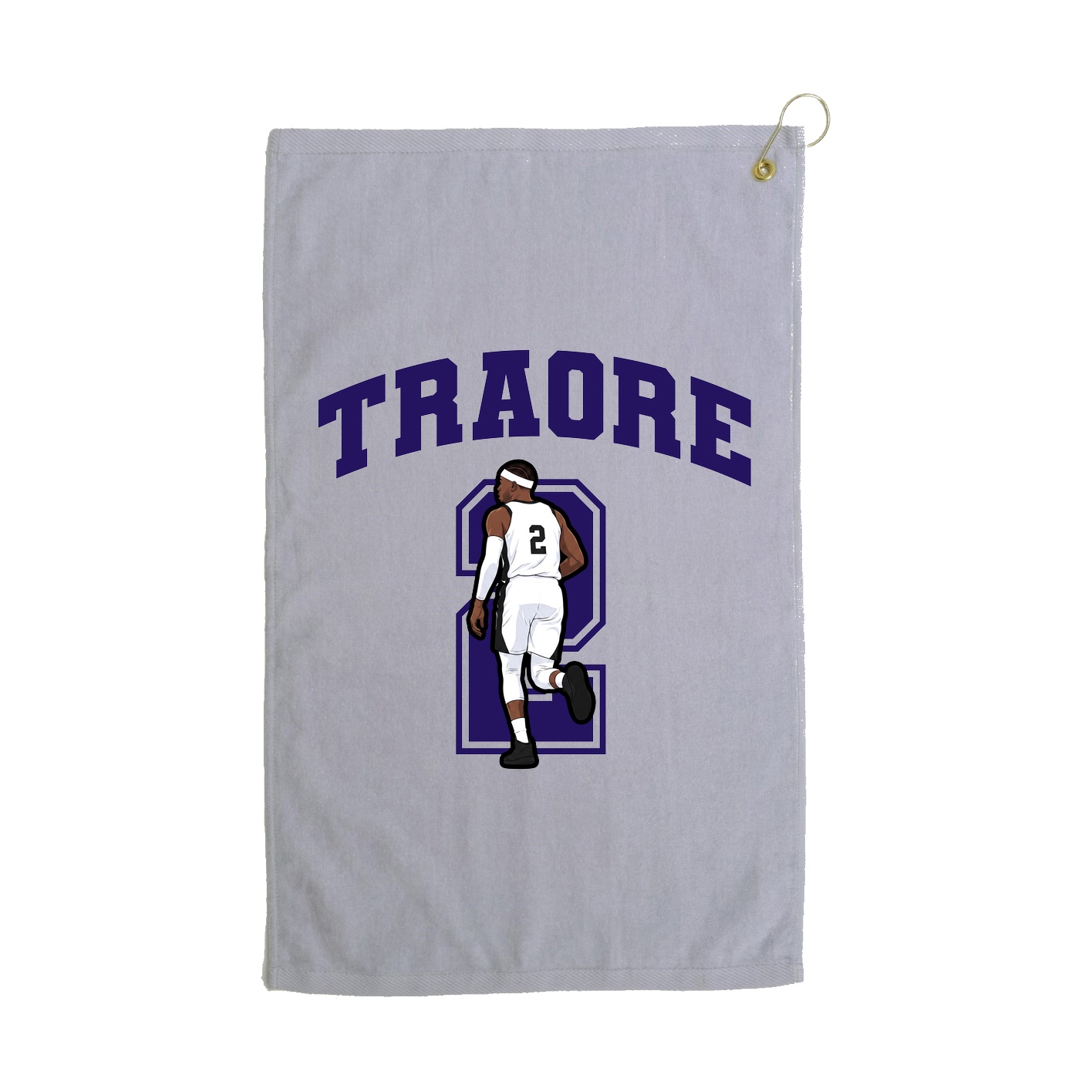 Golf Towel — Number in Grey