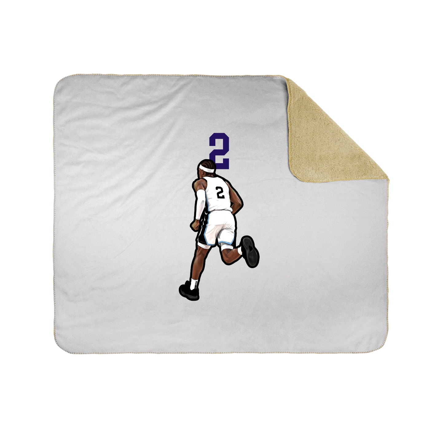 Throw Blanket — Number Top in White