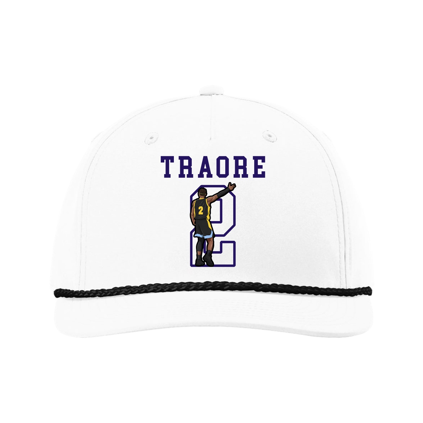 Five-Panel Classic Rope Cap — Shirsey in White