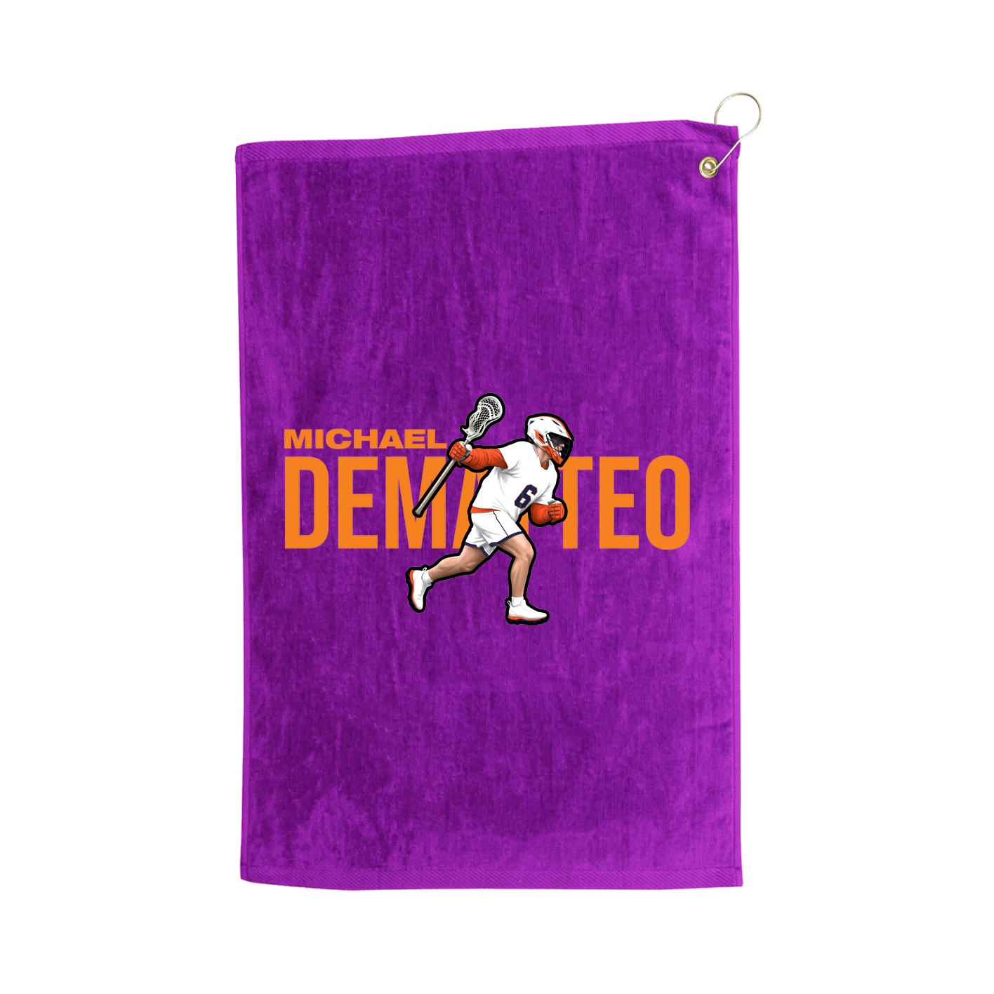 Golf Towel — Player Name in Purple
