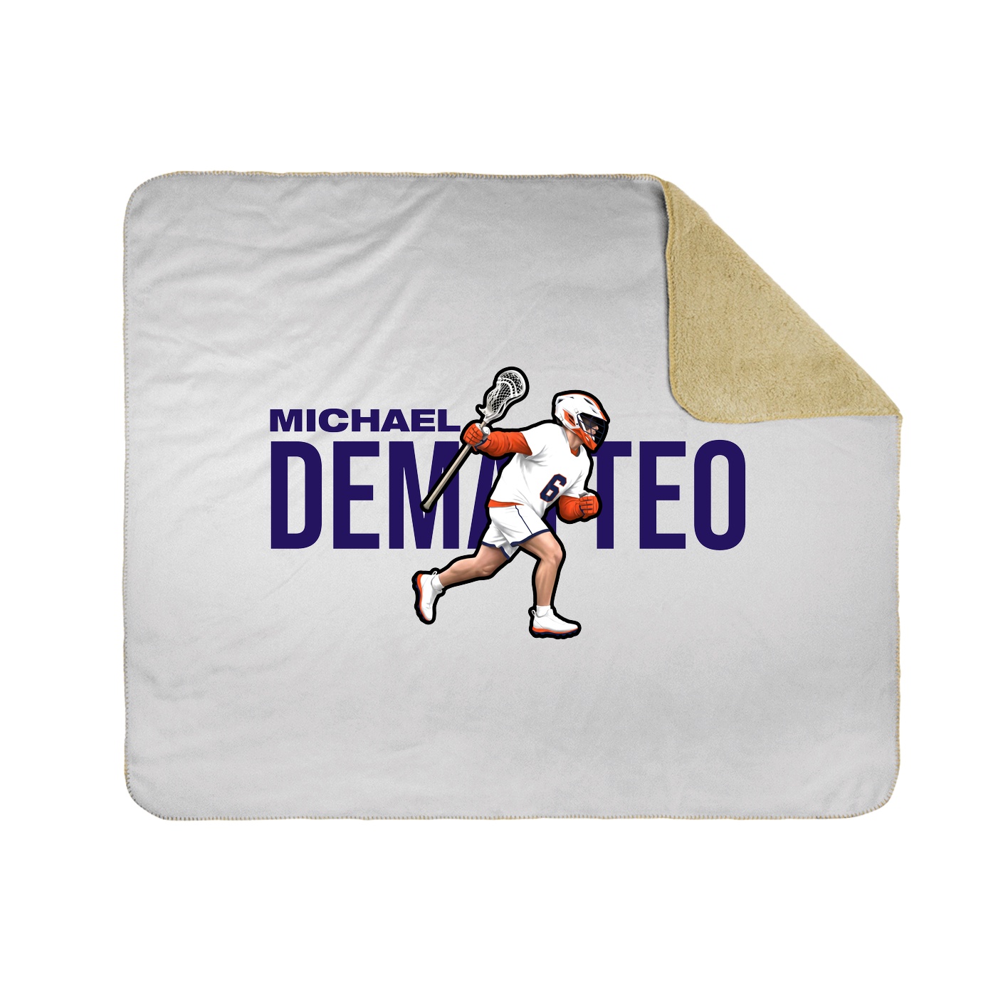 Throw Blanket — Player Name in White