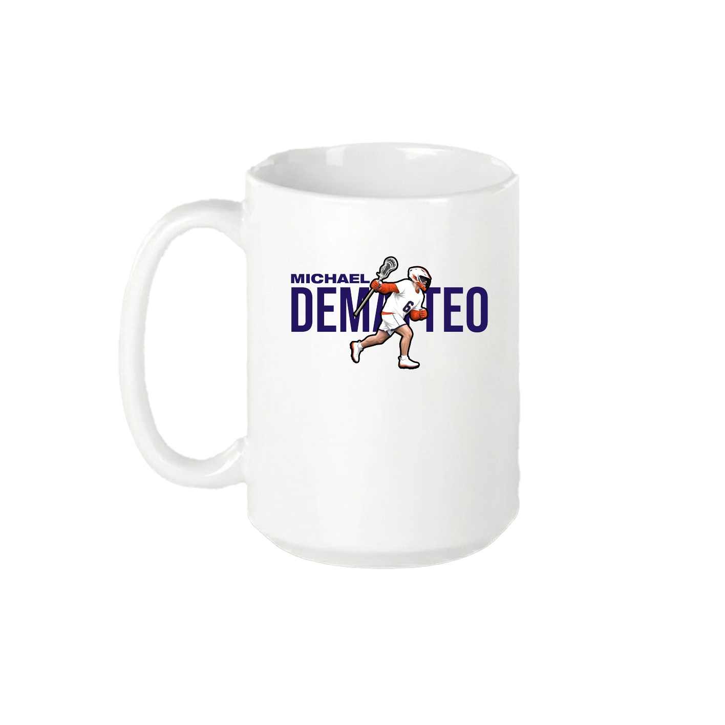 15oz Coffee Mug — Player Name in White