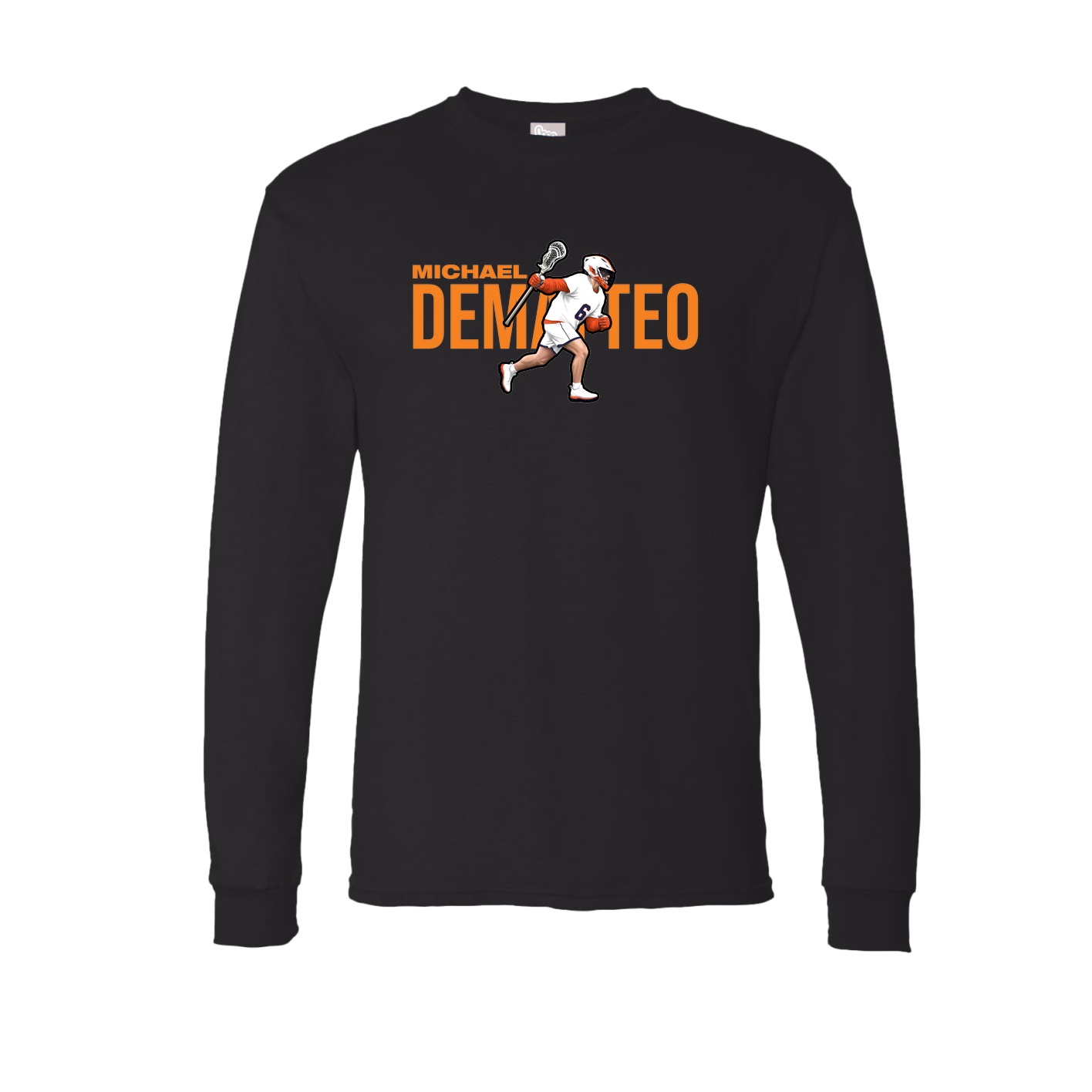 Long Sleeve Tee — Player Name in Black