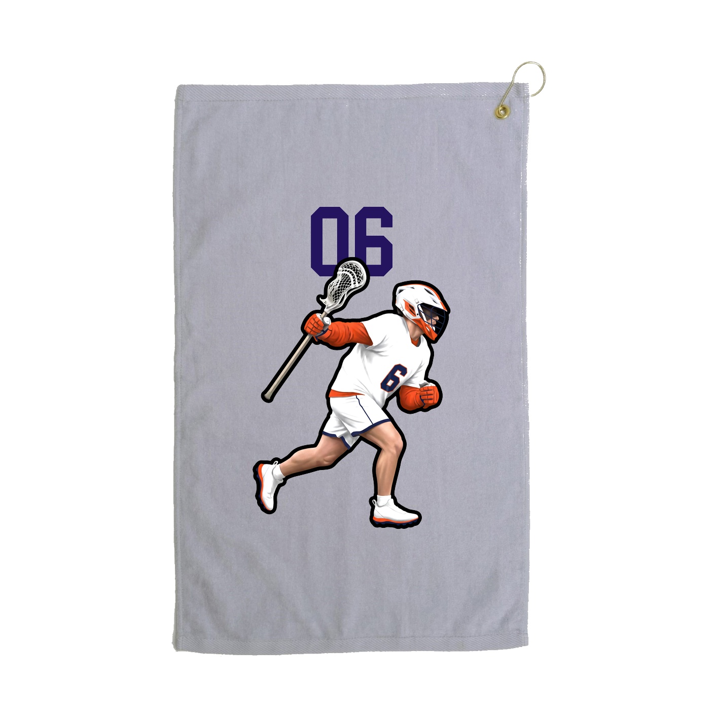 Golf Towel — Number Top in Grey