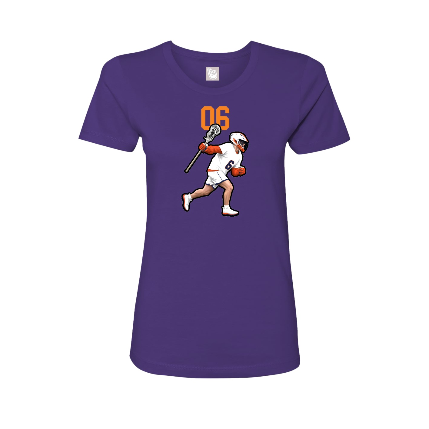 Fitted Women's Tee — Number Top in Purple