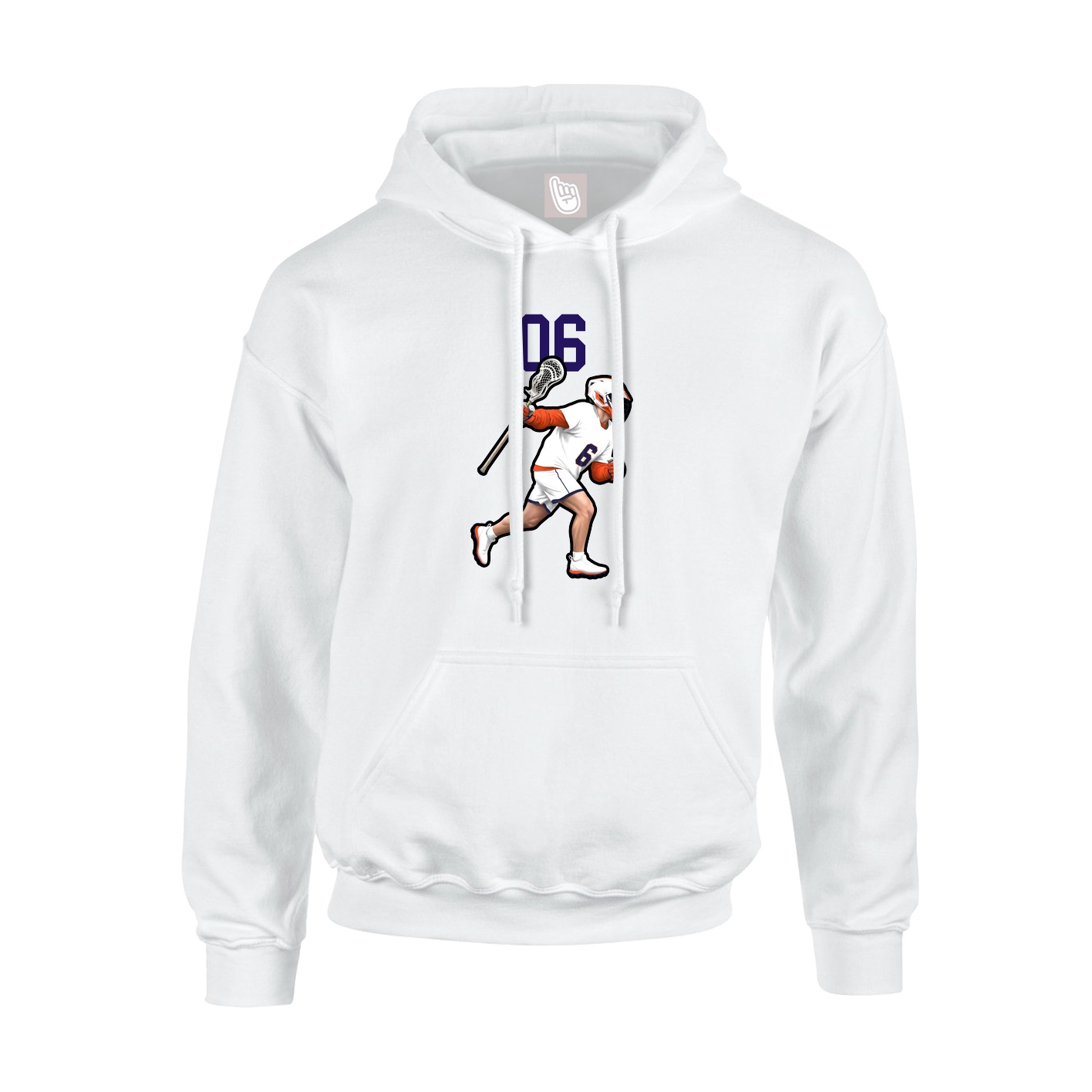 Hoodie — Number Top in White