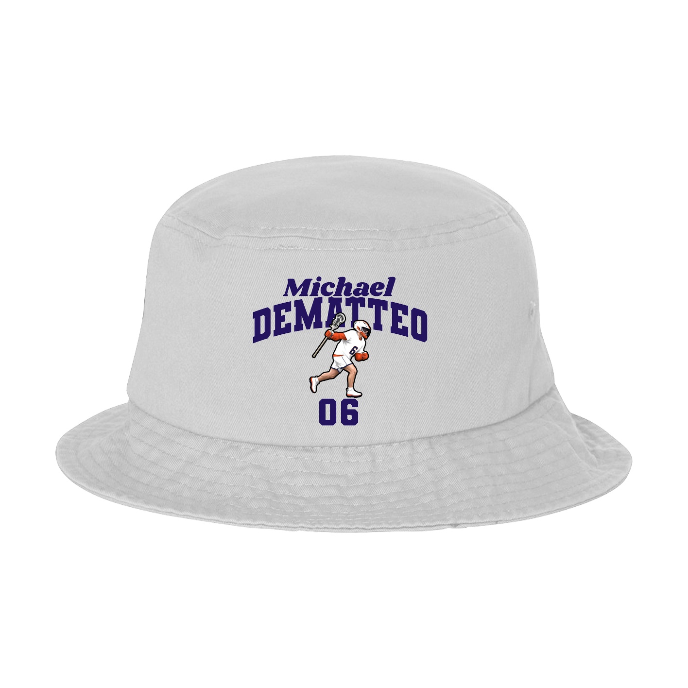 Bucket Cap — Signature Arch in White