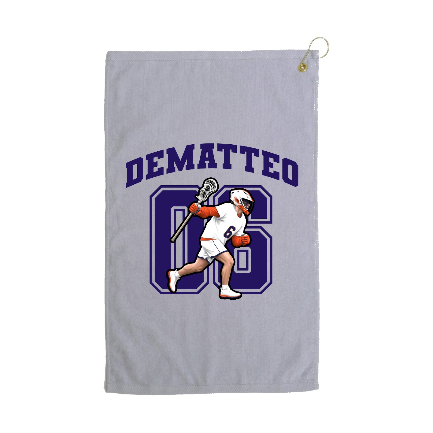 Golf Towel — Number in Grey